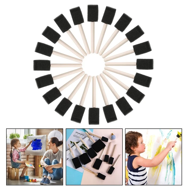 Affordable and High Quality Children's Painting Sponge Flat Brush Black Sponge