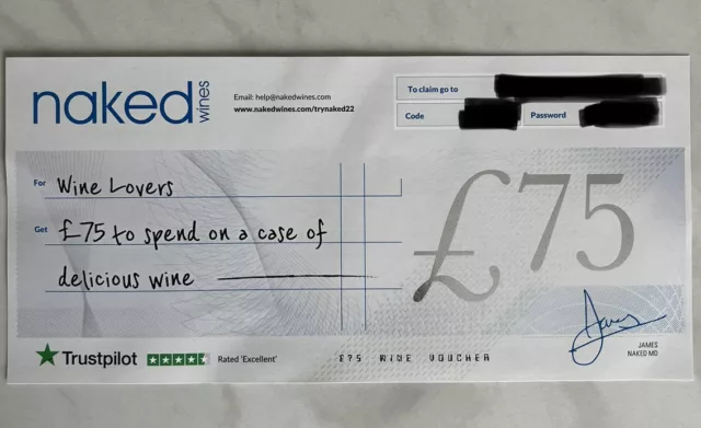 Naked Wines Voucher £75 Off A Case Of Wine, Expiry Date 01/06/2024