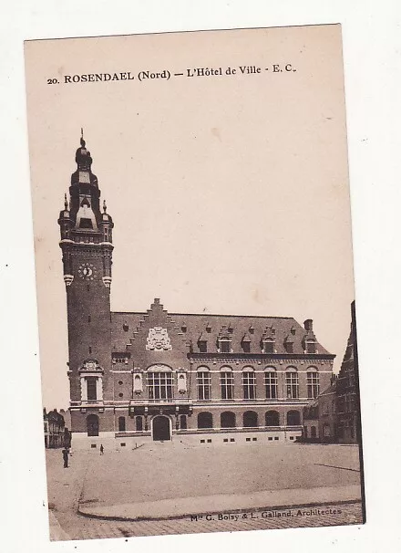 Rare Cpa 59-Rosendael-L Hotel De Ville