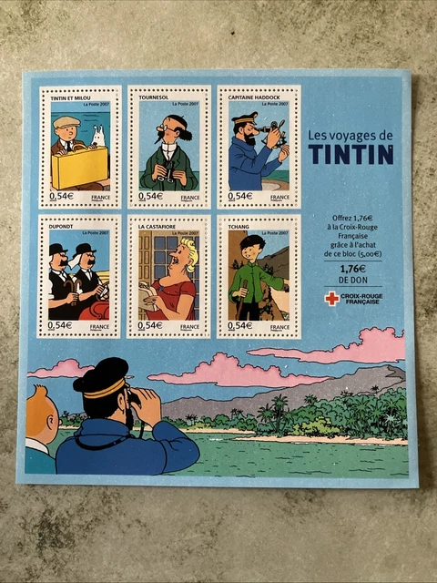 TINTIN SOUS-VERRE FÊTE du Timbre 11-12 mars 2000 24 X 18 cms EUR 1,00