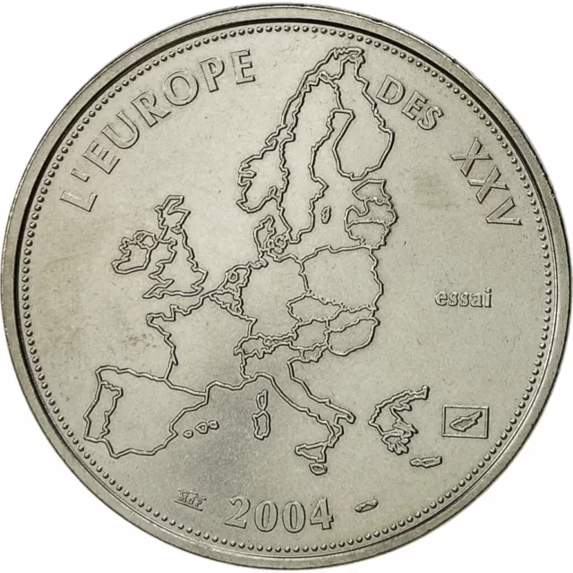[#552600] France, Médaille, L'Europe des XXV, Essai, 2004, Monnaie de Paris, FDC
