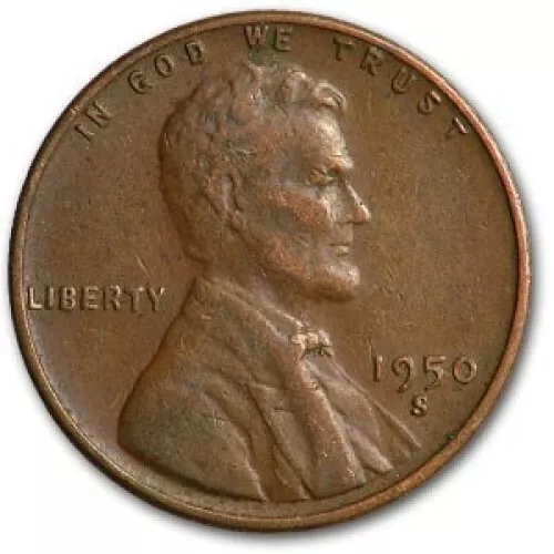 1950 S Lincoln Wheat Penny - G/VG