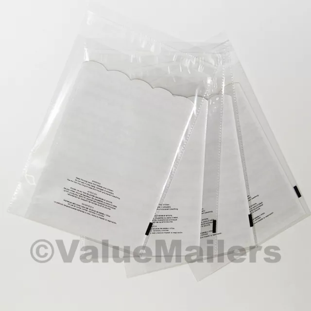 500 sacs 9 x 12 1,5 mil refermables avertissement d'étouffement transparent poly OPP sac violoncelle