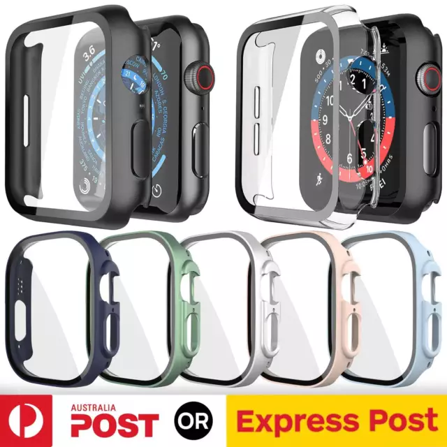 For Apple Watch Ultra 2 9 8 7 6 SE 49 45 41 44 Glass Case Cover Screen Protector