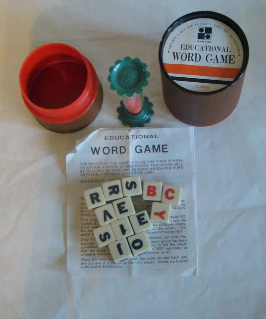 BESTON EDUCATIONAL WORD Game Complete Cylinder Shaker Holder Timer