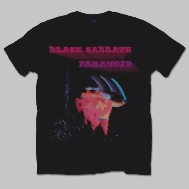 T-Shirt schwarz Sabbath paranoide Bewegungsspuren offiziell Herren Unisex Ozzy Osbourne