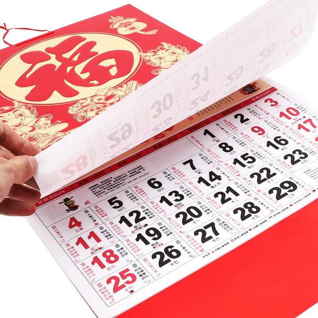 CALENDARIO APPESO DECORATIVO 2025 Calendario Cinese 2025 Calendario