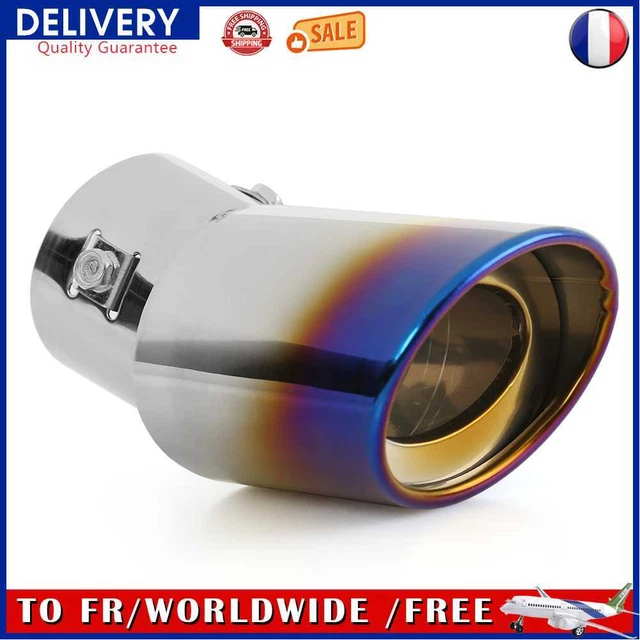 Burnt Blue Bent Stainless Steel Car Exhaust Tip Muffler Tail Pipe Silencer