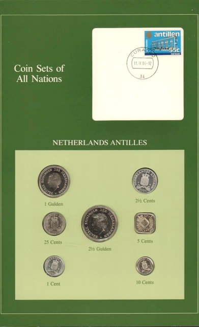 Coin Sets of All Nations Netherlands Antilles 1982-1985 BU