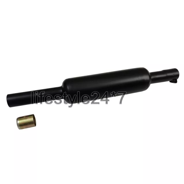 "Short Bottle Exhaust Silencer, Black" For Royal Enfield Classic Reborn 350