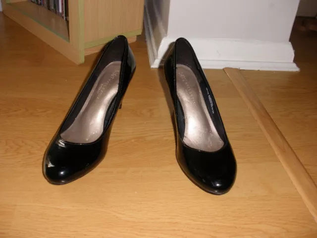 M&s black patent shoes cheap