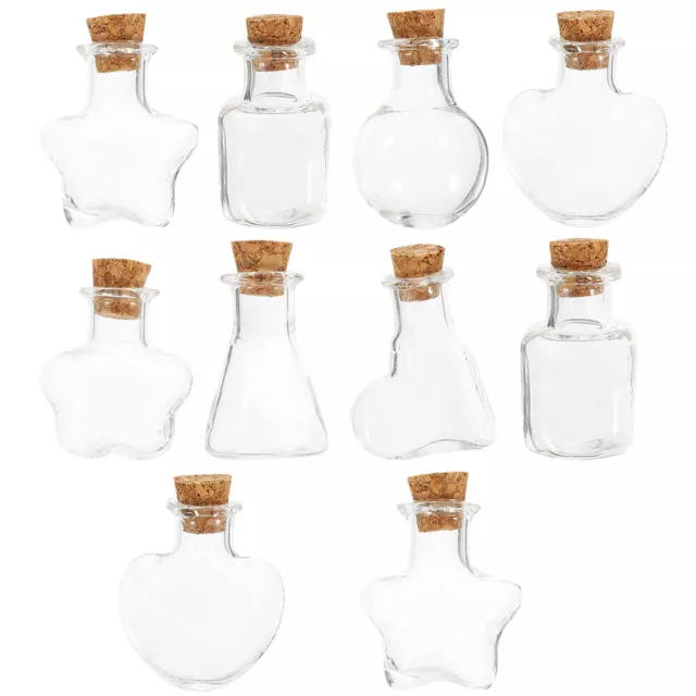 10 Pcs Glass Cork Bottle Spell Bottles Mason Jars with Lids