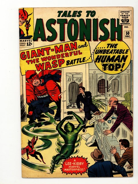 Tales to Astonish 50 F Fine 1st Appearance Human Top 1963 Tales to Astonish 50 F Fine 1st Appearance Human Top 1963