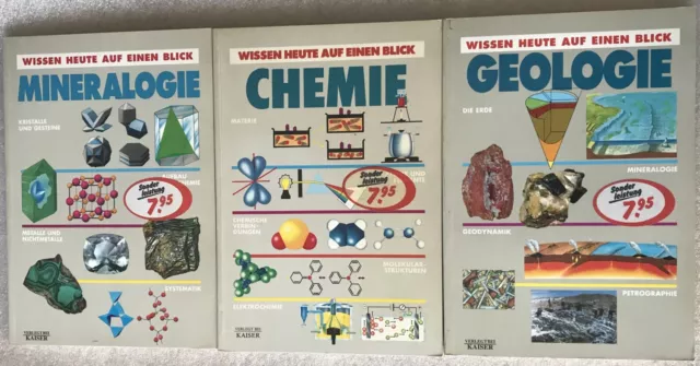 WISSEN HEUTE AUF EINEM BLICK – 3-tlg. – Set – MINERALOGIE - CHEMIE – GEOLOGIE