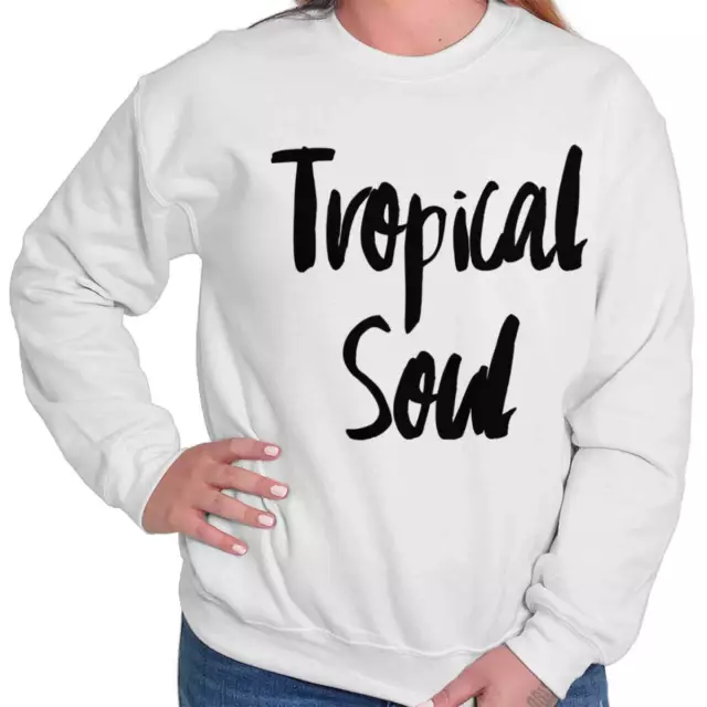 Tropical Soul Beach Life Summer Vacation Womens Crewneck Sweatshirt Pullover