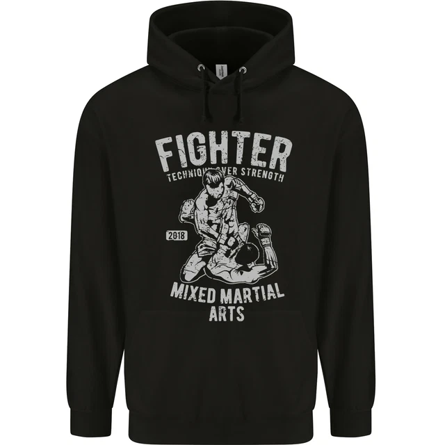 MMA Fighter MMA Mixed Martial Arts Gym Mens 80% Cotton Hoodie