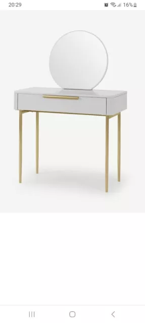 MADE.com Ebro Dressing Table - Grey/Brass Colour - Used