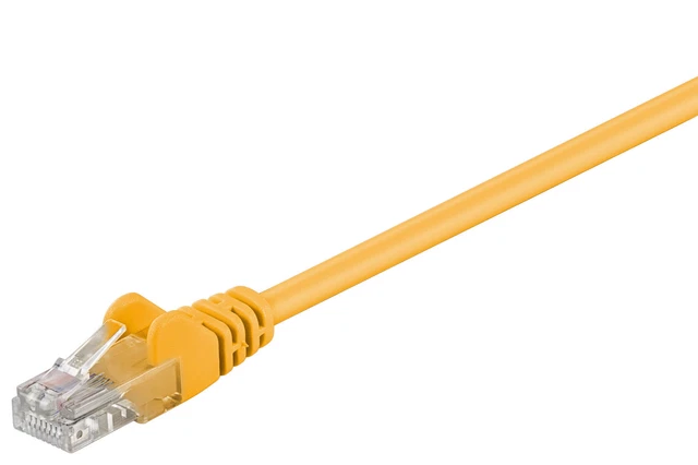 10 cavi di rete CAT 5e, U/UTP; CAT 5-0200 U/UTP GIALLO 2 m SB