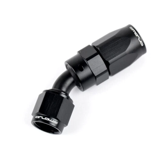 Arlows Alu Fitting Dash 4 - 45° - ( Schwarz, 7/16 - 20 UNF )