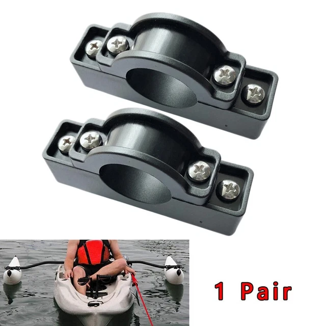 2 Poignées De Transport Pour Kayak Canoë Bateau - Monotrou, Avec Vis Et Écrous, Matériau Caoutchouc Et Nylon, Noir