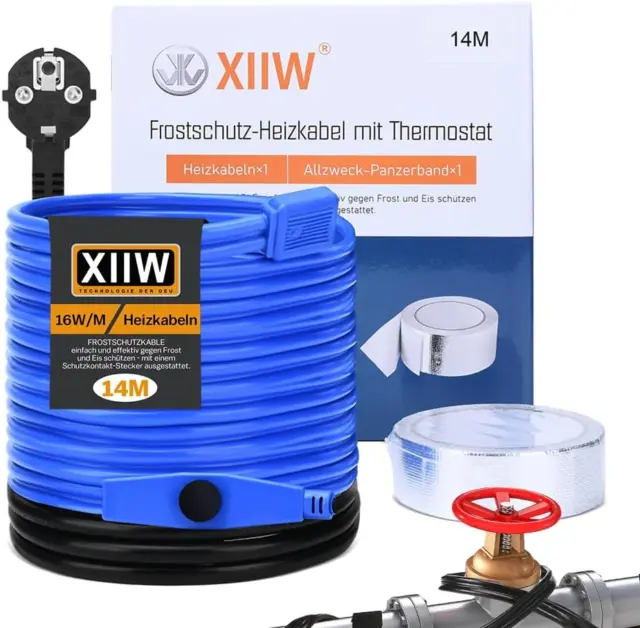 Câble chauffant - 2 m - 32 W - avec thermostat antigel - D27500
