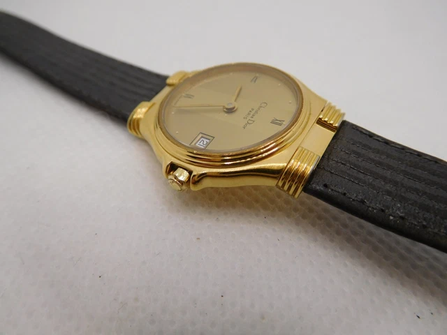 Christian Dior quartz womens watch 18K electroplated(70412-21995) 12