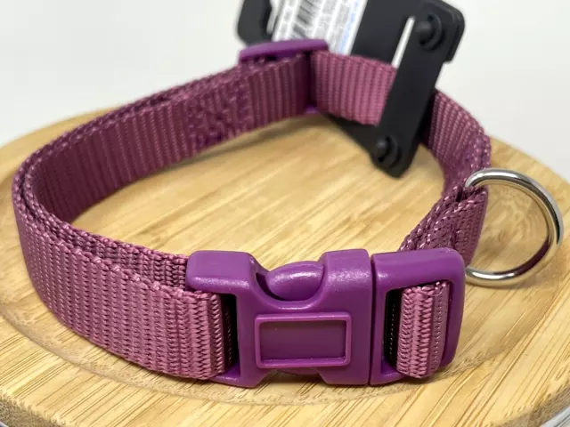 Zack & Zoey Dog Collar Nylon Adjustable Plum Purple 14-20" 5/8" wide