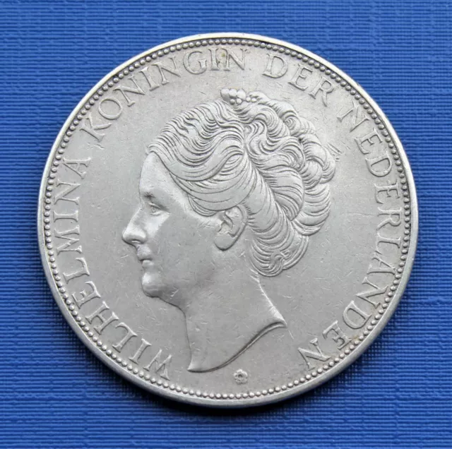 2-1/2 Gulden Wilhelmina (Deep Hairs Lines) - Pays-bas - 1933