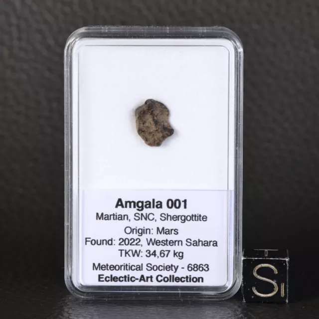 Météorite Amgala 001 de 0,42 g Martienne Shergottite Mars #D37.3-48