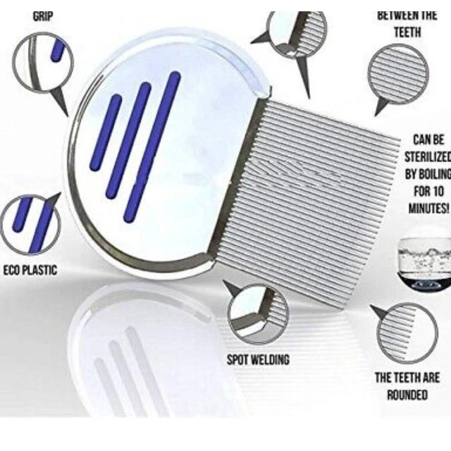 Nitty Gritty Lice Nit Comb Head Lice Treatment Stainless Steel Metal Comb 7