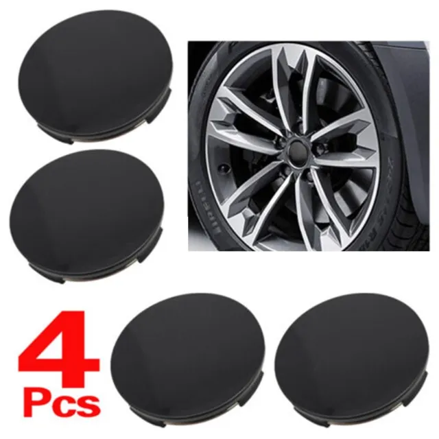 Practical ABS Plastic Car Wheel Centre Hub Cover Center Black Set of 4