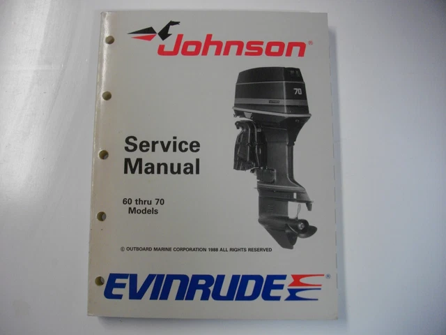 1988 89 CE Johnson Evinrude outboard 60 thru 70 factory service manual 507756