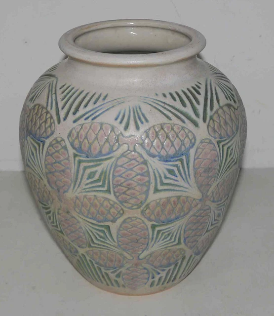 Vase ancien en grès émaillé art déco « Grès Mougin Nancy »