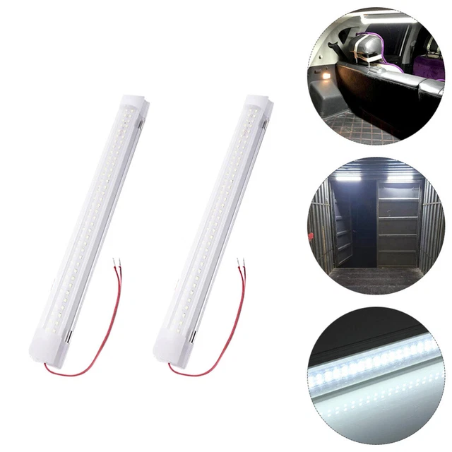 2 Pcs Aluminum Alloy Car Inspection Light Garage Fixture LED Flood