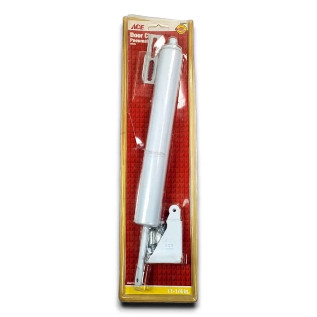 RESIDENTIAL GRADE ACE Pneumatic Screen Storm Door Closer White Hardware