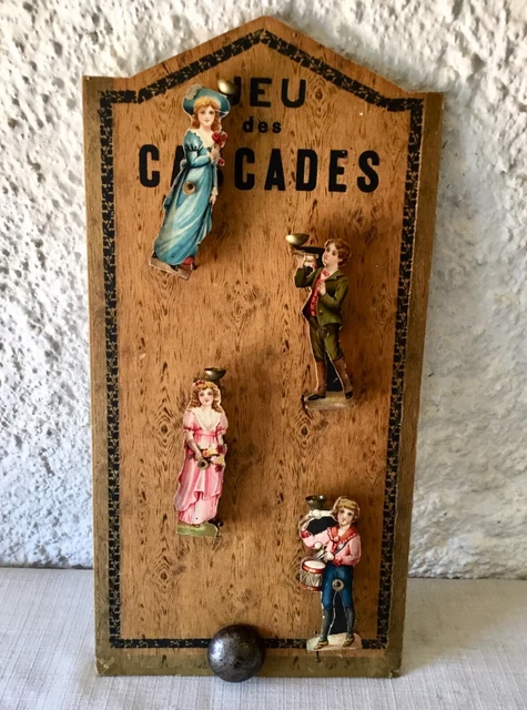 Jeu Ancien Machine a Billes Le Castor 1908 A.C Marron Bois