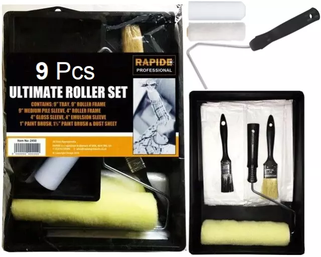 9PCS/set 6Inch Paint Roller Brush Pro Foam Paint Roller kit Sponge Plush  Roller Painting handle Tool for DIY Wall decorative