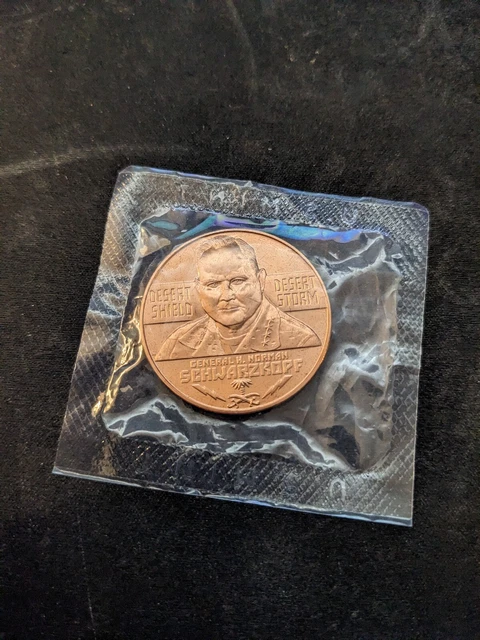 General N. Schwarzkoph - U.s. Mint 1991 Desert Shield Desert Storm Bronze Coin