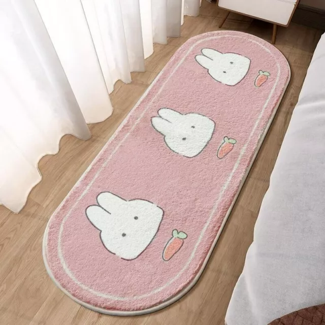 Fluffy Cute Nursery Rug Carpet for Bedroom, Kid's Room soft mat, non-slip bathma