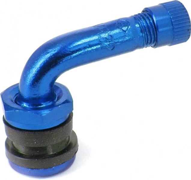 Valvola Ruota Tubeless Curva 90° Avvitabile Colore Blu