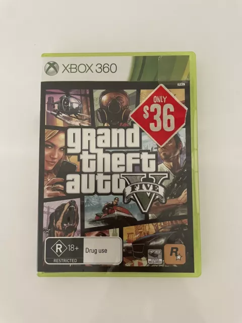 Grand Theft Auto GTA 5 V Five Microsoft Xbox 360 Steelbook Game