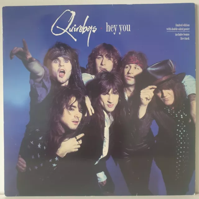 Quireboys - Hey You - UK 1989 12" Single Vinyl Record - Parlophone