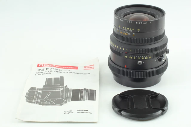 [N MINT] Mamiya K/L KL 75mm f3.5 L Lens for RB67 pro S SD RZ67 II Cap From JAPAN