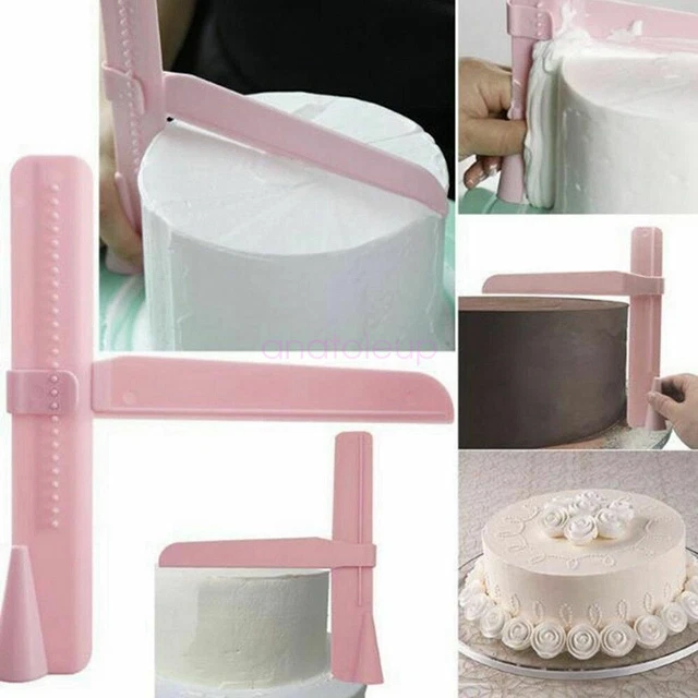 NUEVO Raspador de Pasteles Ajustable Hielo Más Suave Herramientas de Decoración Espátula Bordes Artesanía