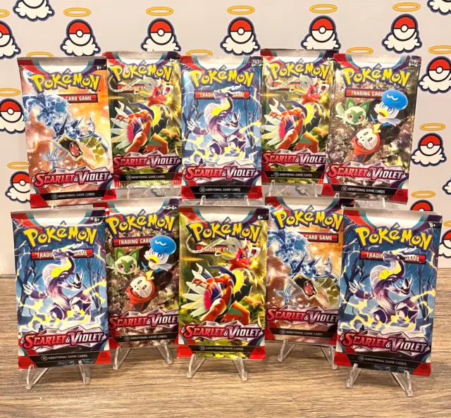 10 Scarlet & Violet Pokemon TCG Booster Packs LOT | SEALED **10 Packs**