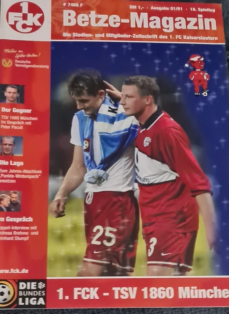 2001/02 1.BUNDESLIGA 1.FC Kaiserslautern TSV 1860 München EUR 1,00