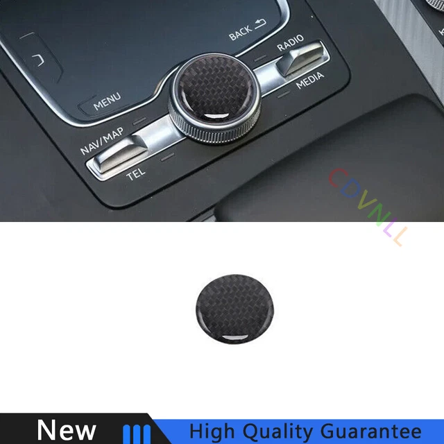 For Audi Q5 2018-2021 Real Carbon Fiber Central Console Multimedia Cover Trim 1*