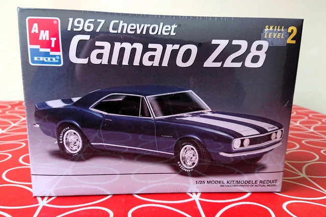AMT 1967 Chevy Camaro Z28 1:25 Scale Plastic Model Car Kit – Unassembled (1309)