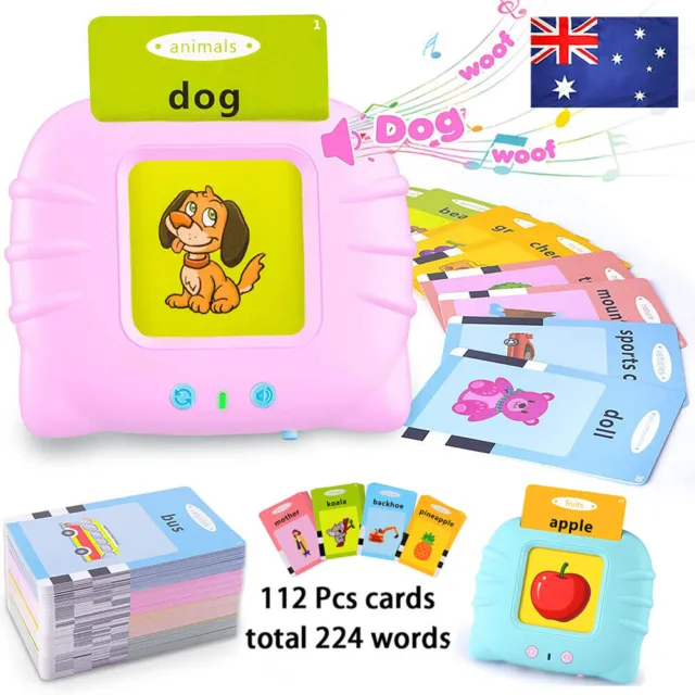 Talking Baby Flash Cards 224 Words Kids Educational Toddlers Learning 112 Cards