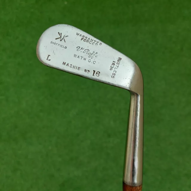 LADIES Vickers Sheffield Hickory Shafted Mashie No 16 V Roffe Wath GC